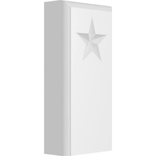 Ekena Millwork Standard Foster Star Plinth Block With Rounded Edge, 2 1/2"W x 5"H x 1"P PBP025X050X100FOS08 - main